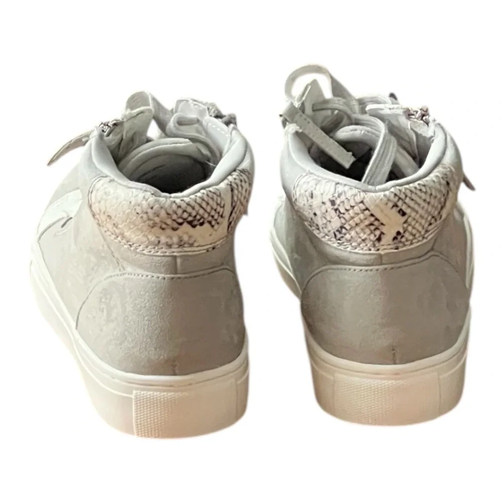 Universal Thread Gray High Top Sneakers Side Zip Snake Detail Size 9.5‎